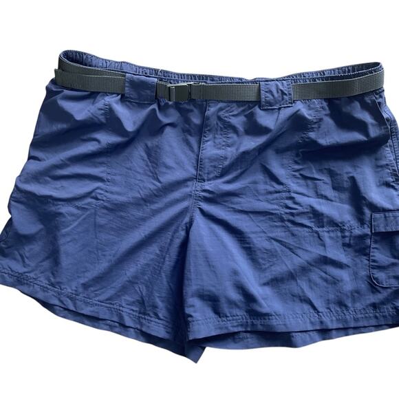 Columbia Women’s Cargo Shorts w/Belt, Blue, Outdoors, GorpCore, XXL - Picture 1 of 8